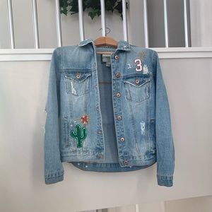 Denim Jacket with Patches